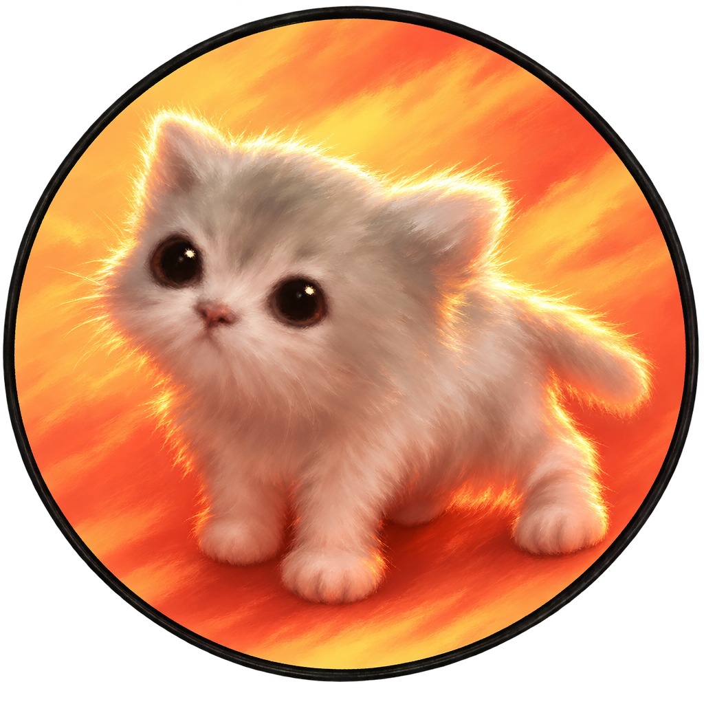 Barely A Cat mascot mark